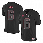 Alabama Crimson Tide 6 Blake Sims Black Shadow Nike College Football Jersey Dzhi,baseball caps,new era cap wholesale,wholesale hats
